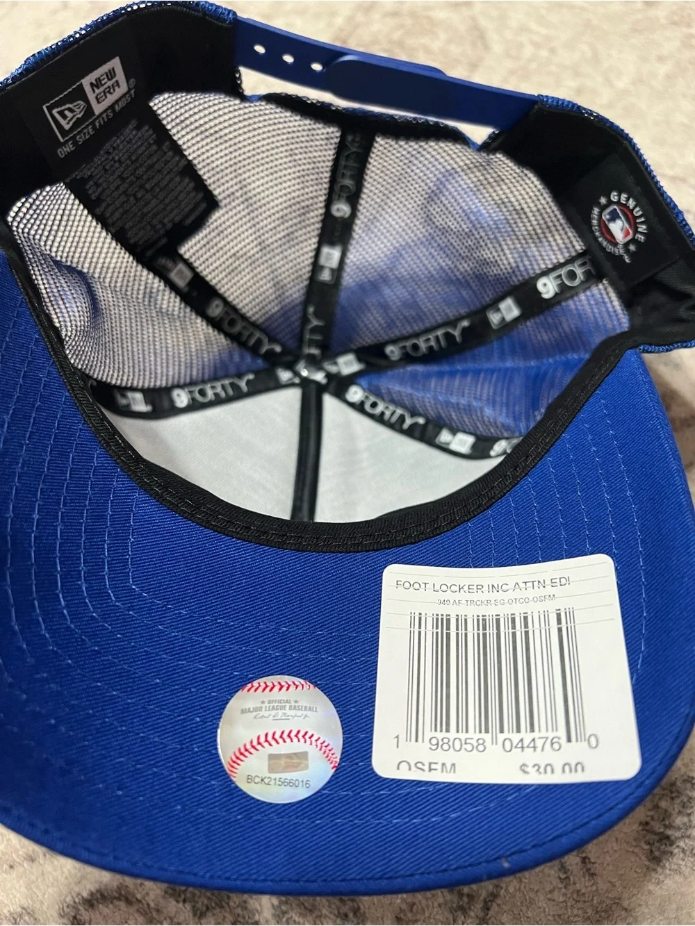 CHICAGO CUBS LOGO TRUCKER 9FIFTY SNAPBACK CAP ROYAL BY NEW ERA